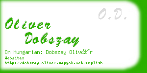 oliver dobszay business card